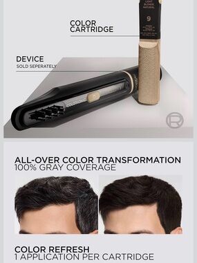 Colorsonic Men’s Refill Hair Color Cartridge - Black & Beige